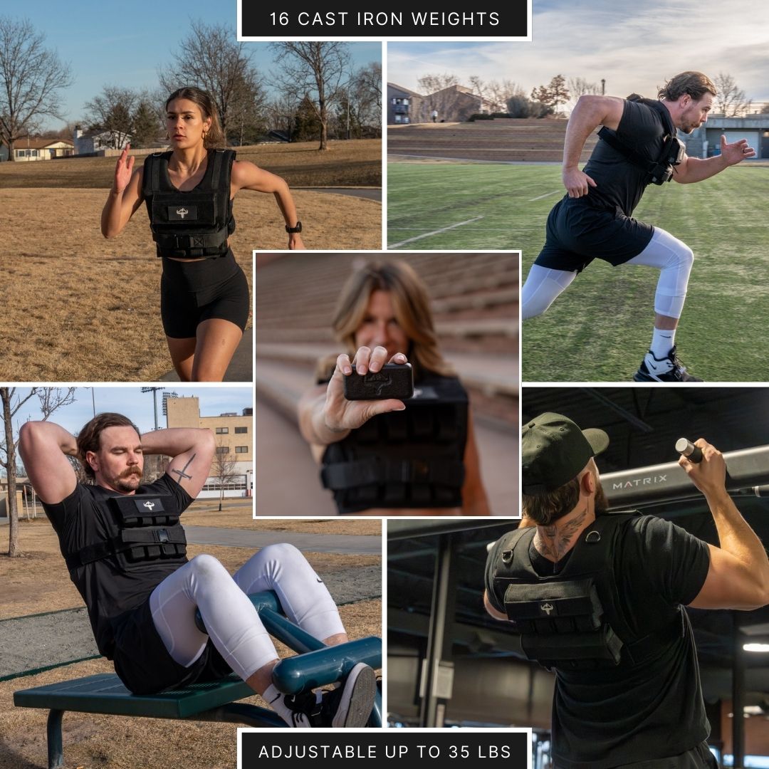 Rough Country Fitness Reaper Nighthawk Weighted Vest - Up to 35 lbs.